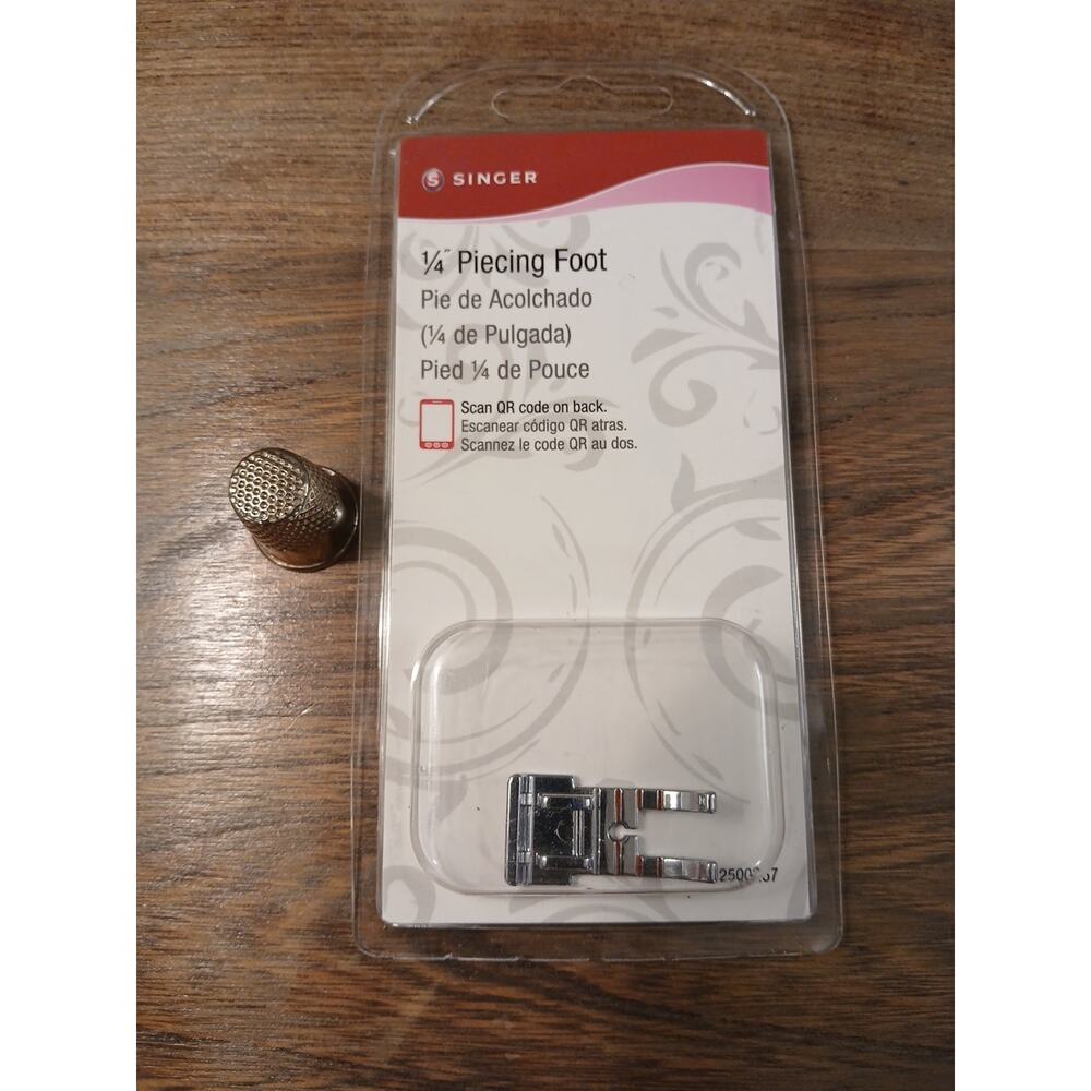 Genuine Singer 1/4" Inch Quilt Quilting Low-Shank Sewing Machine Piecing Foot